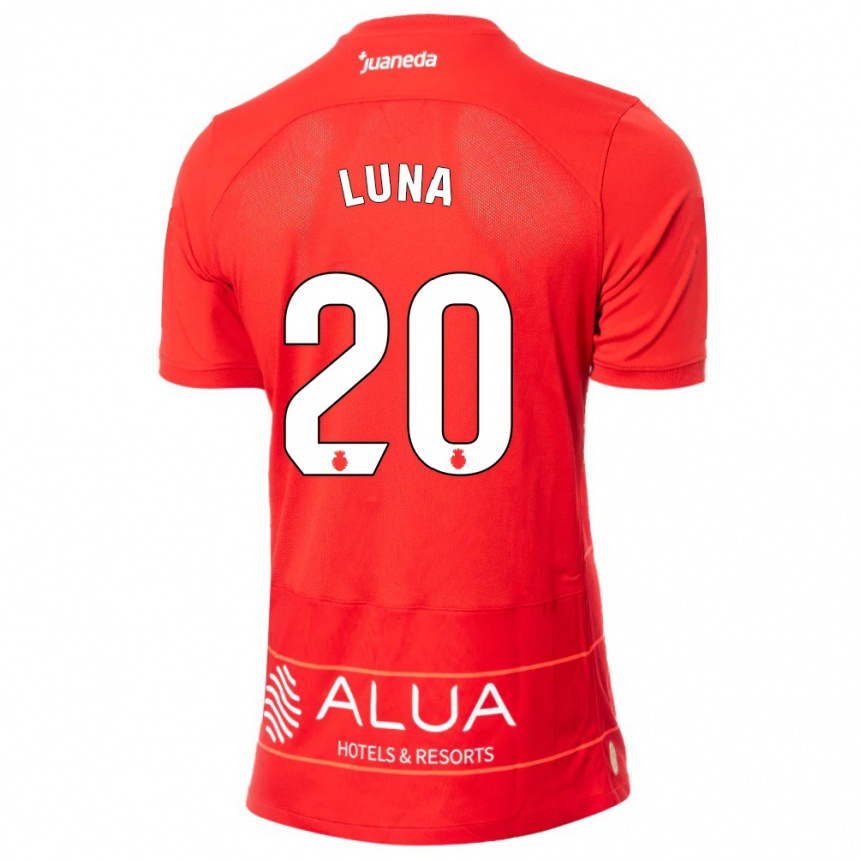 Niño Fútbol Camiseta Daniel Luna #20 Rojo 1ª Equipación 2023/24 Perú