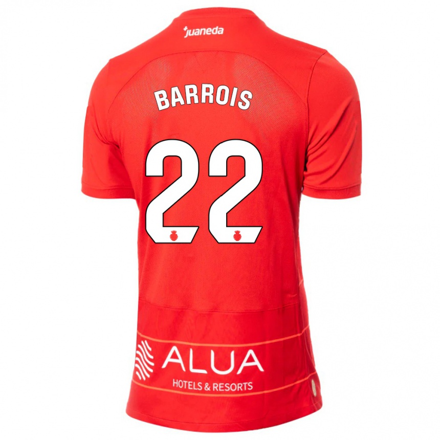 Niño Fútbol Camiseta Eliott Barrois #22 Rojo 1ª Equipación 2023/24 Perú