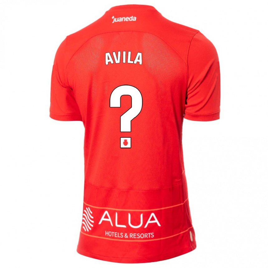 Niño Fútbol Camiseta Santiago Avila #0 Rojo 1ª Equipación 2023/24 Perú