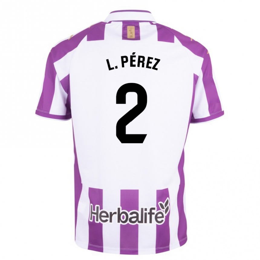 Niño Fútbol Camiseta Luis Pérez #2 Morado 1ª Equipación 2023/24 Perú