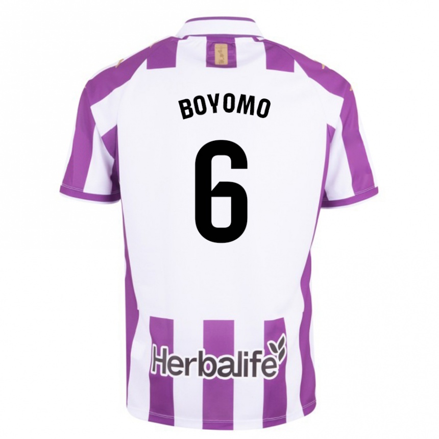 Niño Fútbol Camiseta Enzo Boyomo #6 Morado 1ª Equipación 2023/24 Perú