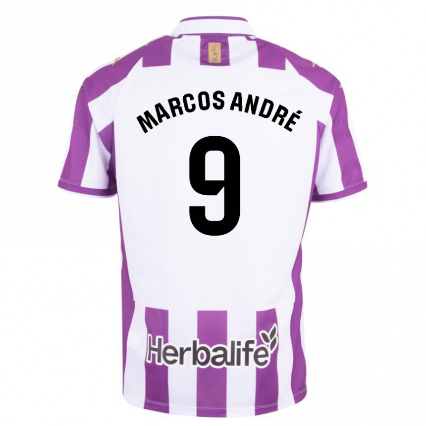 Niño Fútbol Camiseta Marcos André #9 Morado 1ª Equipación 2023/24 Perú