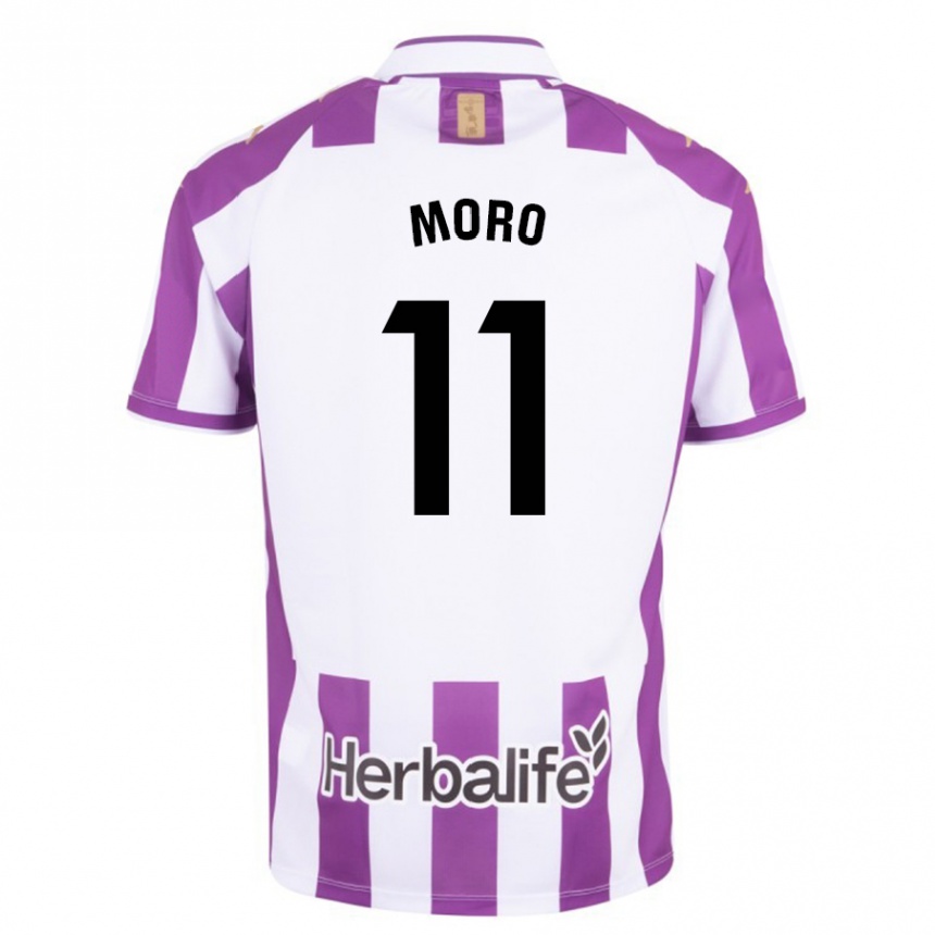 Niño Fútbol Camiseta Raúl Moro #11 Morado 1ª Equipación 2023/24 Perú