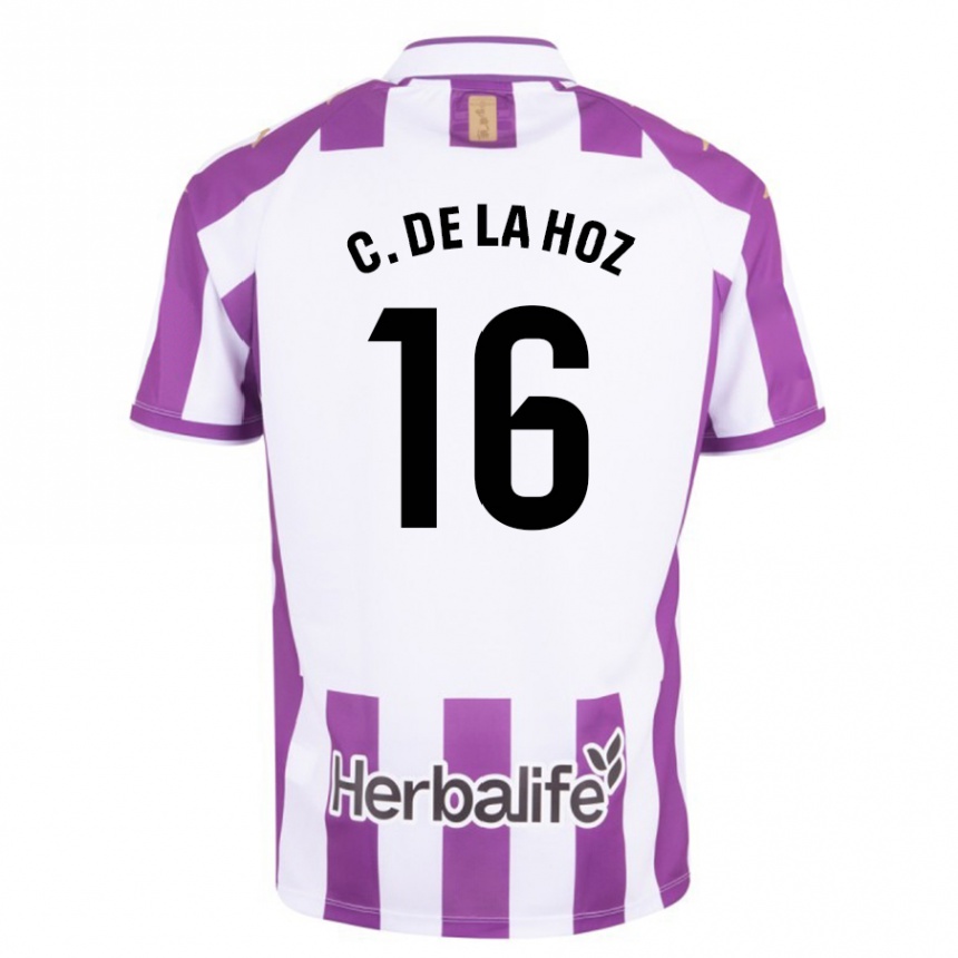 Niño Fútbol Camiseta César De La Hoz #16 Morado 1ª Equipación 2023/24 Perú