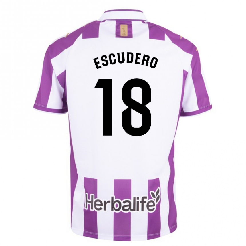 Niño Fútbol Camiseta Sergio Escudero #18 Morado 1ª Equipación 2023/24 Perú