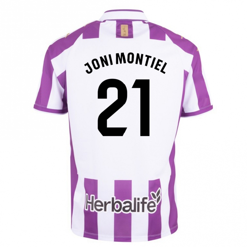 Niño Fútbol Camiseta Joni Montiel #21 Morado 1ª Equipación 2023/24 Perú