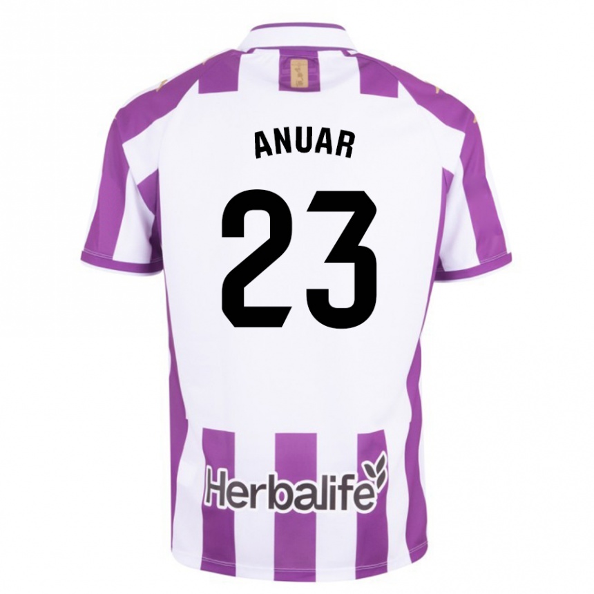 Niño Fútbol Camiseta Anuar #23 Morado 1ª Equipación 2023/24 Perú