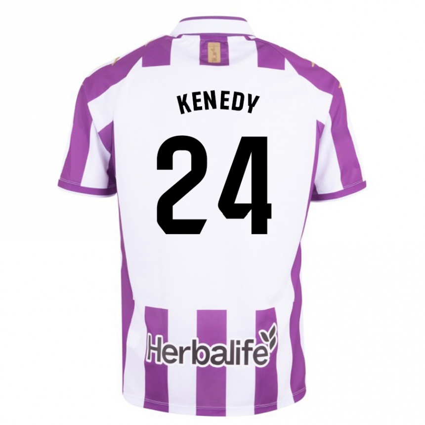 Niño Fútbol Camiseta Kenedy #24 Morado 1ª Equipación 2023/24 Perú