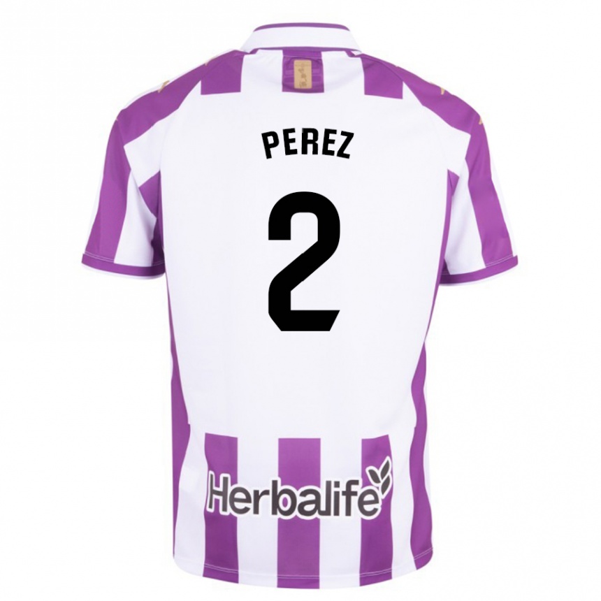 Niño Fútbol Camiseta Iker Pérez #2 Morado 1ª Equipación 2023/24 Perú