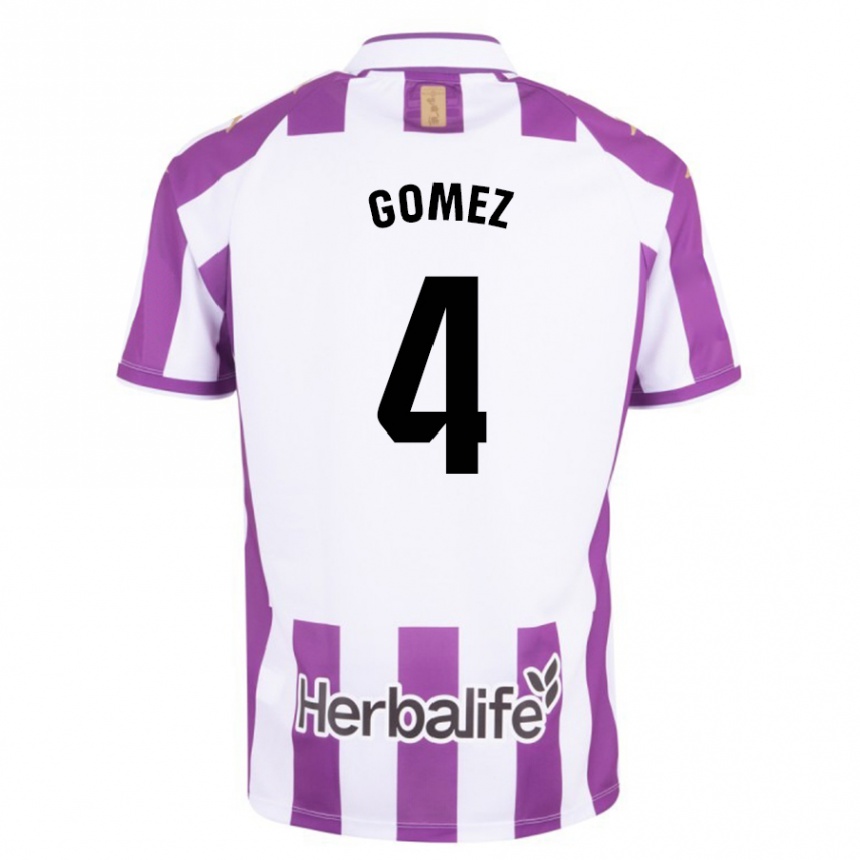 Niño Fútbol Camiseta Adrián Gómez #4 Morado 1ª Equipación 2023/24 Perú