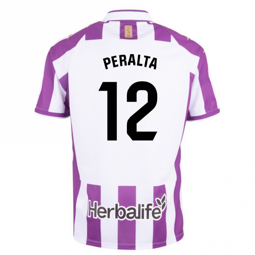 Niño Fútbol Camiseta Fernando Peralta #12 Morado 1ª Equipación 2023/24 Perú