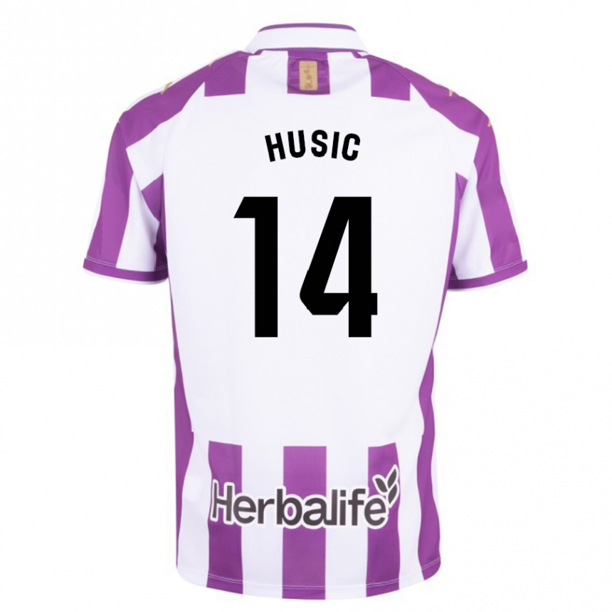 Niño Fútbol Camiseta Salih Husic #14 Morado 1ª Equipación 2023/24 Perú