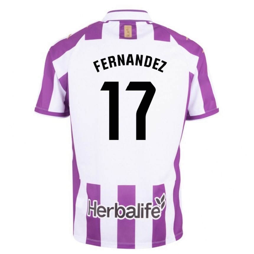 Niño Fútbol Camiseta Dani Fernández #17 Morado 1ª Equipación 2023/24 Perú