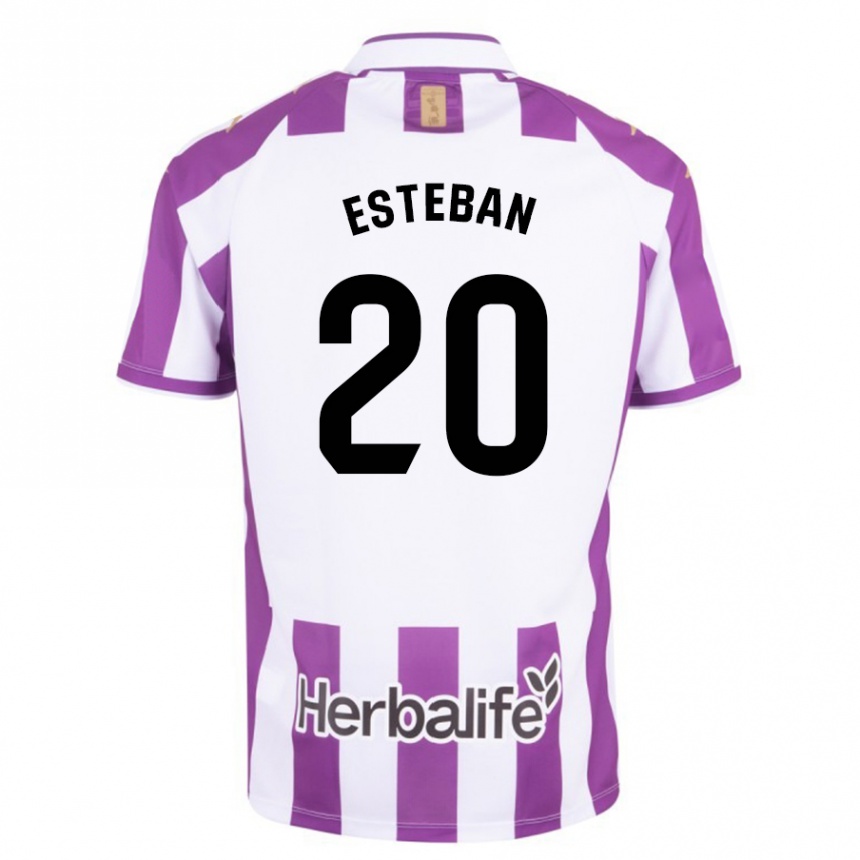 Niño Fútbol Camiseta Sergio Esteban #20 Morado 1ª Equipación 2023/24 Perú