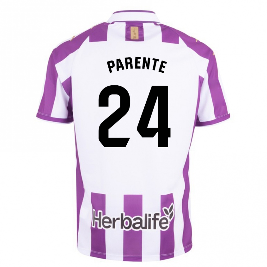 Niño Fútbol Camiseta Iago Parente #24 Morado 1ª Equipación 2023/24 Perú