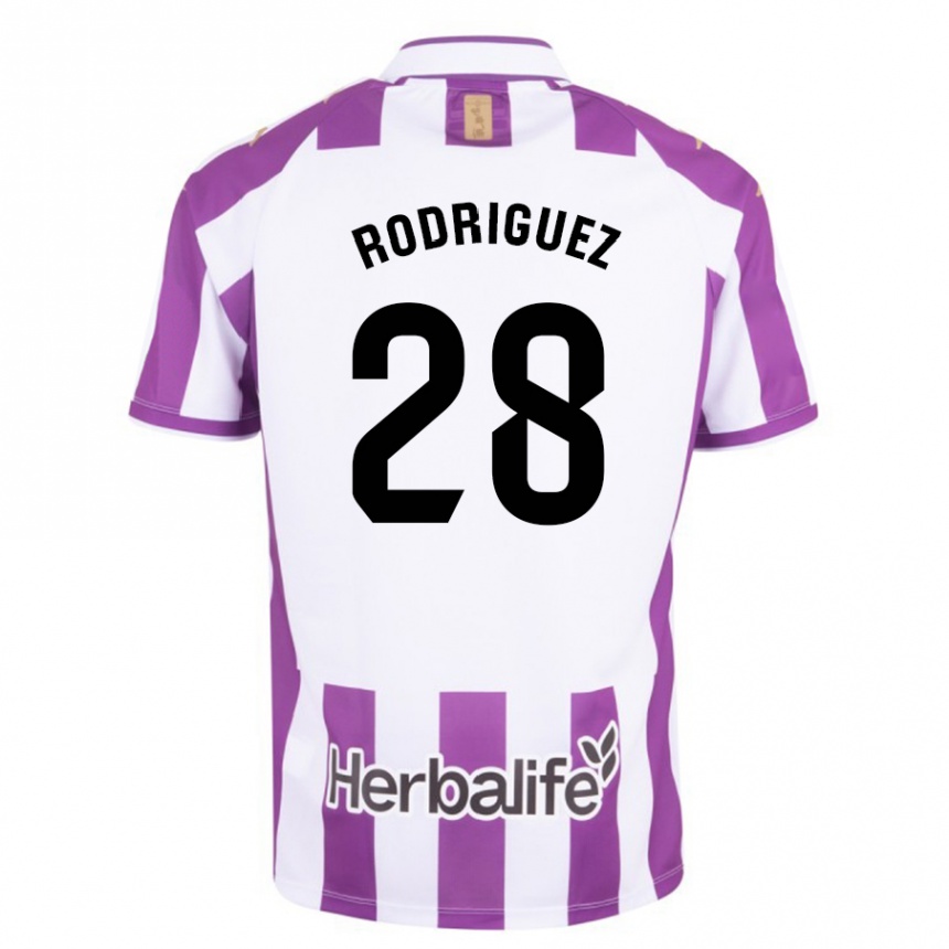 Niño Fútbol Camiseta Yago Rodríguez #28 Morado 1ª Equipación 2023/24 Perú