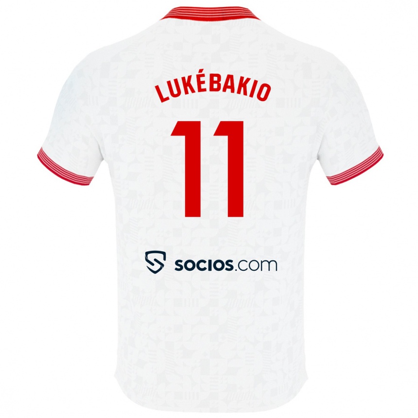 Niño Fútbol Camiseta Dodi Lukébakio #11 Blanco 1ª Equipación 2023/24 Perú