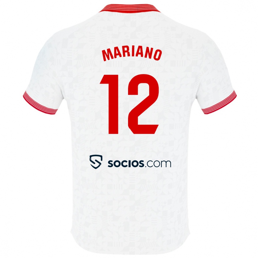 Niño Fútbol Camiseta Mariano Diaz #12 Blanco 1ª Equipación 2023/24 Perú