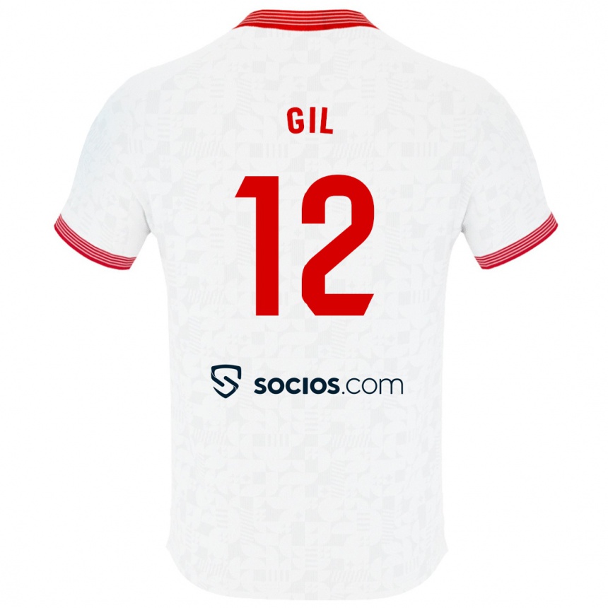 Niño Fútbol Camiseta Dani Gil #12 Blanco 1ª Equipación 2023/24 Perú