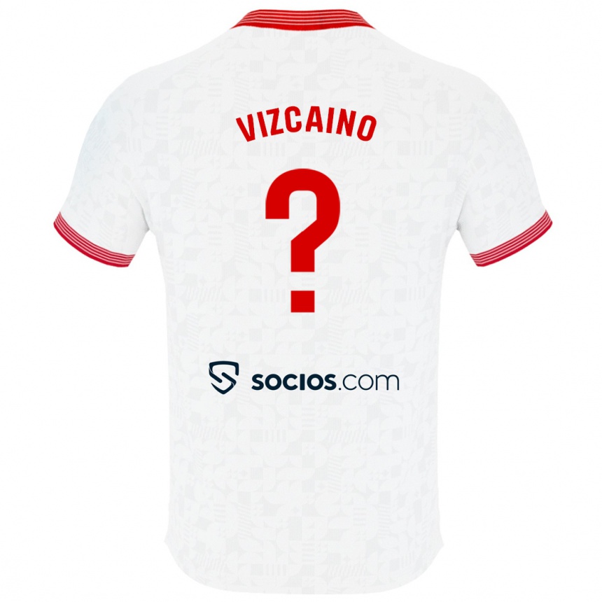 Niño Fútbol Camiseta Nacho Vizcaíno #0 Blanco 1ª Equipación 2023/24 Perú