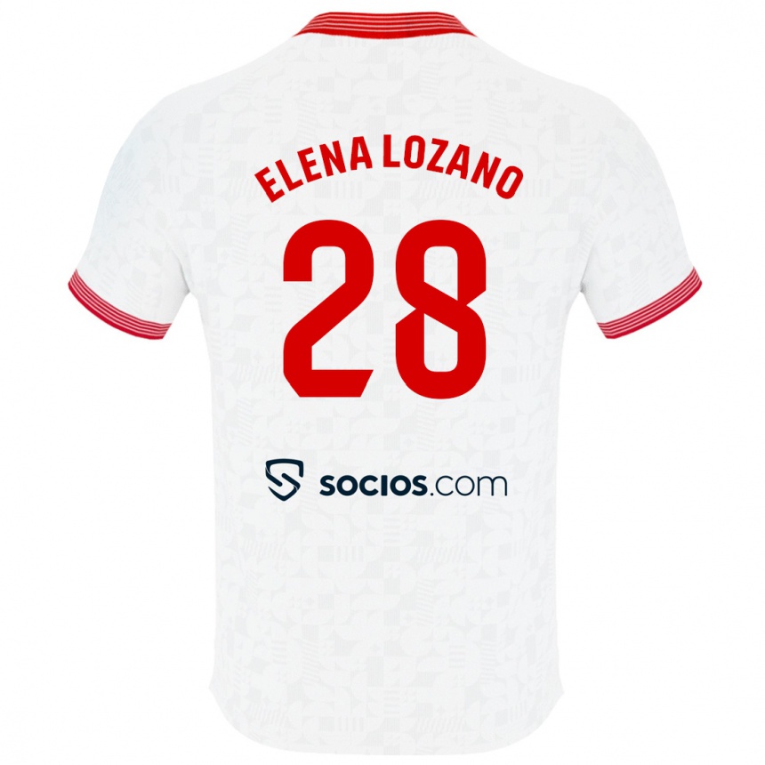 Niño Fútbol Camiseta Elena Lozano Gallego #28 Blanco 1ª Equipación 2023/24 Perú