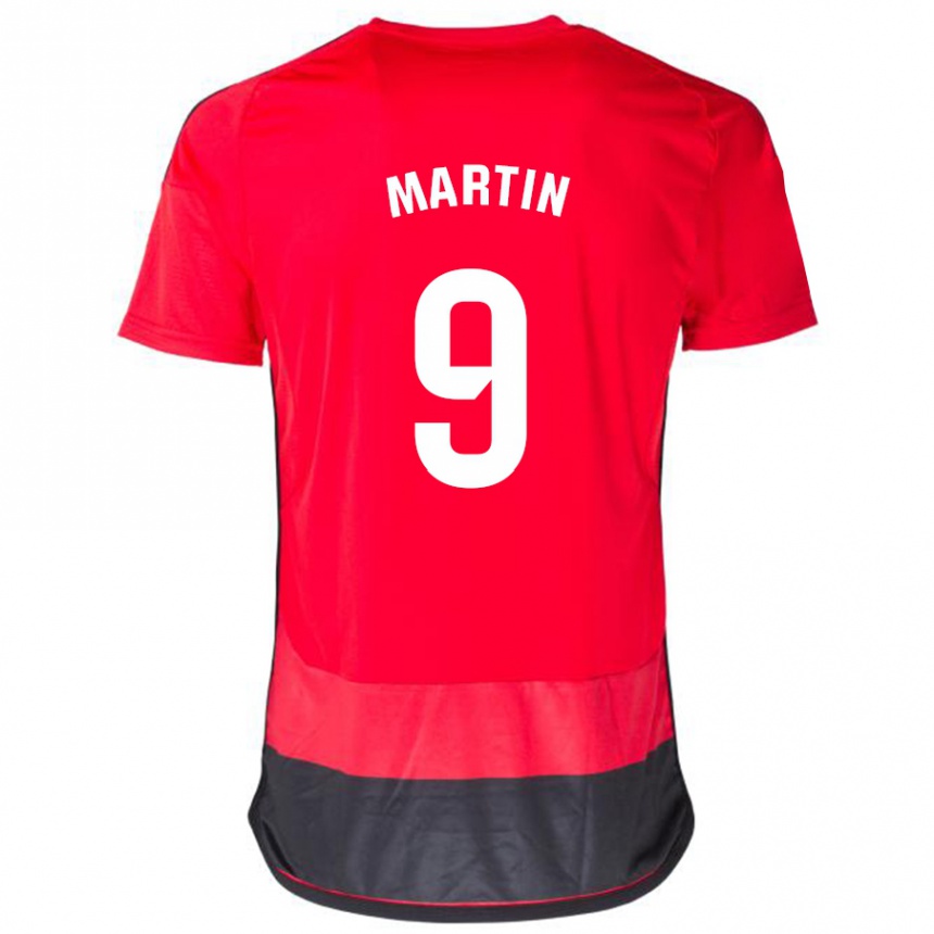 Niño Fútbol Camiseta Carlos Martin #9 Negro Rojo 1ª Equipación 2023/24 Perú