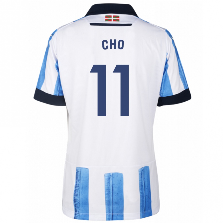 Niño Fútbol Camiseta Mohamed-Ali Cho #11 Azul Blanco 1ª Equipación 2023/24 Perú