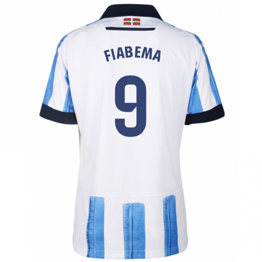 Niño Fútbol Camiseta Bryan Fiabema #9 Azul Blanco 1ª Equipación 2023/24 Perú