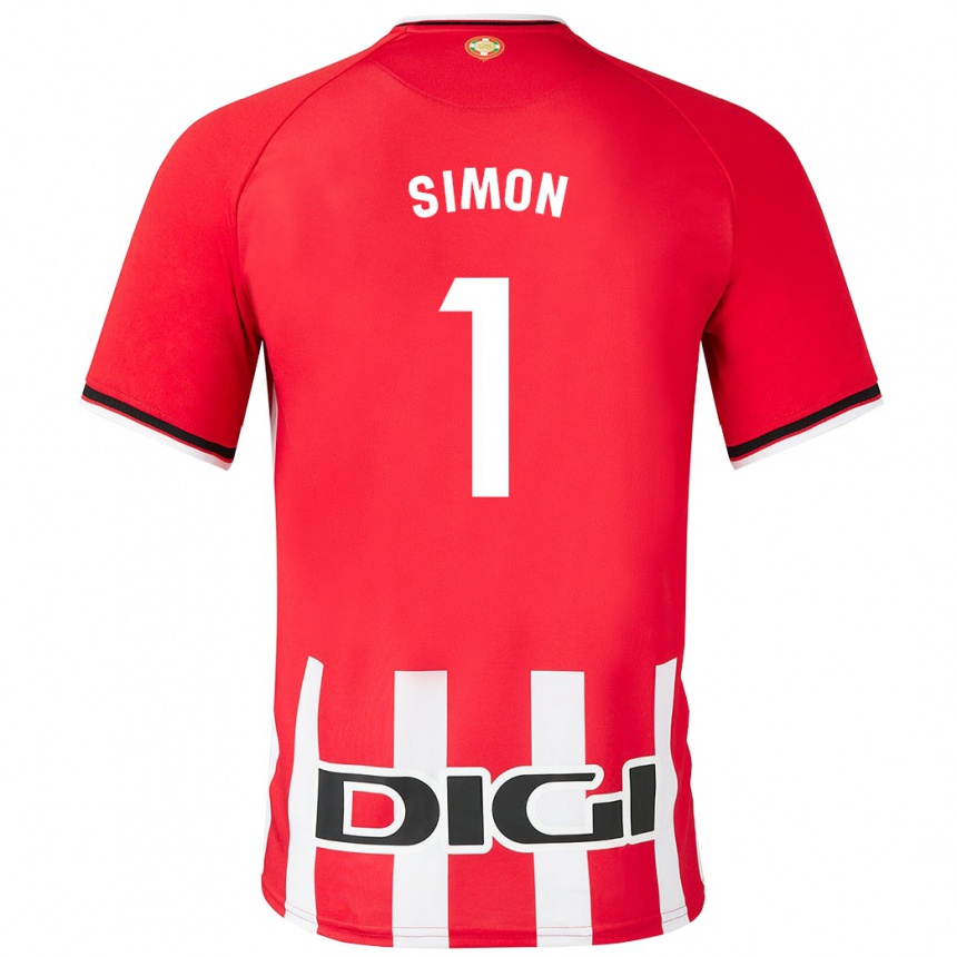 Niño Fútbol Camiseta Unai Simón #1 Rojo 1ª Equipación 2023/24 Perú