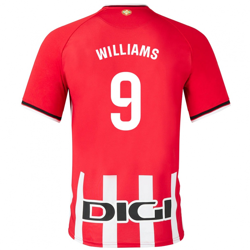 Niño Fútbol Camiseta Iñaki Williams #9 Rojo 1ª Equipación 2023/24 Perú