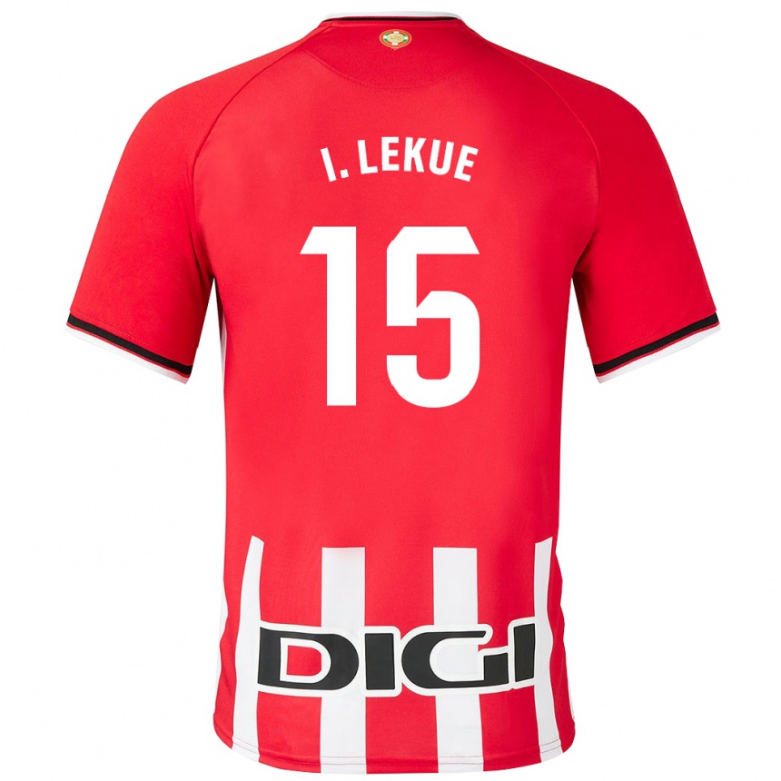 Niño Fútbol Camiseta Iñigo Lekue #15 Rojo 1ª Equipación 2023/24 Perú