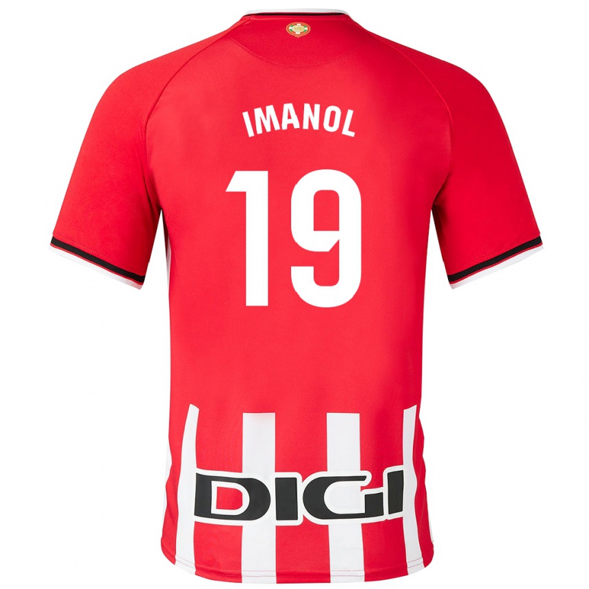 Niño Fútbol Camiseta Imanol García De Albéniz #19 Rojo 1ª Equipación 2023/24 Perú