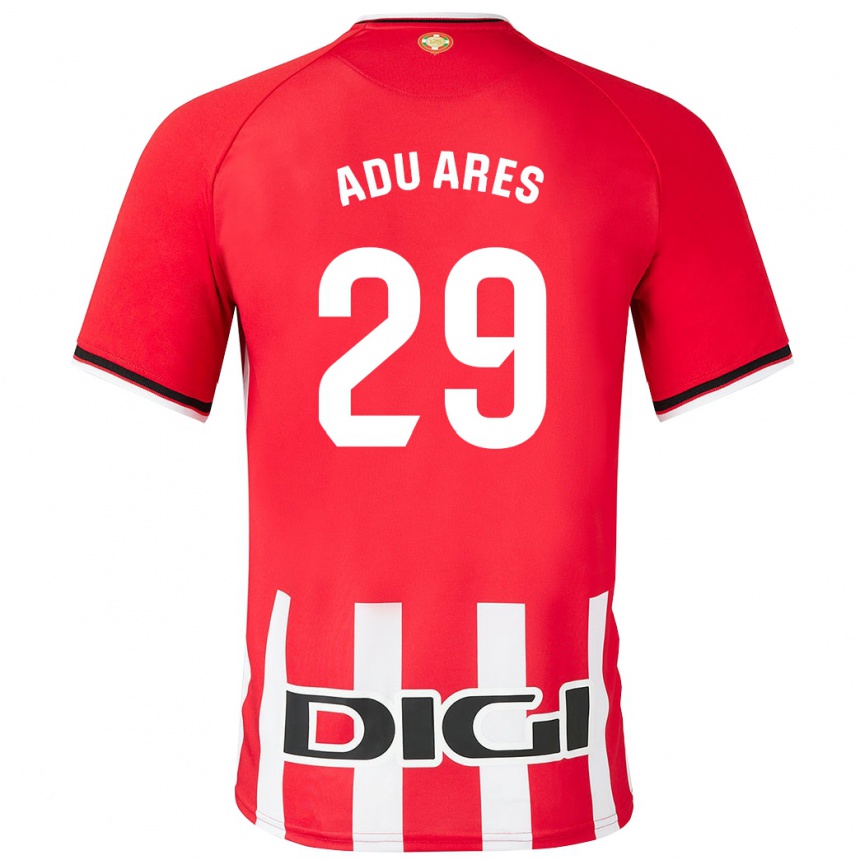 Niño Fútbol Camiseta Adu Ares #29 Rojo 1ª Equipación 2023/24 Perú