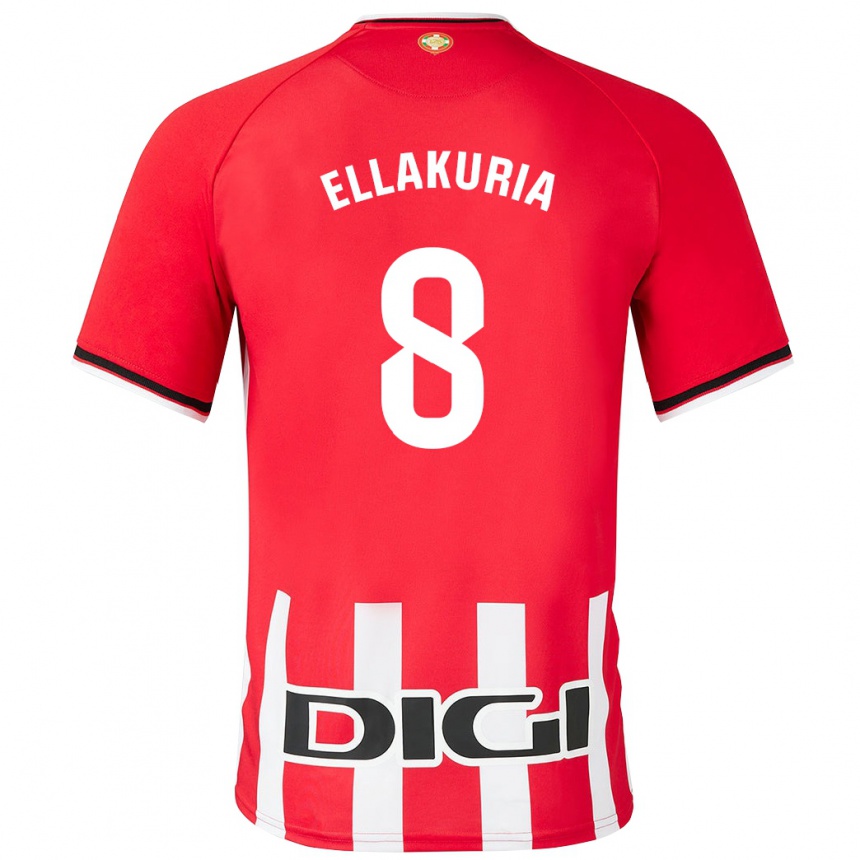 Niño Fútbol Camiseta Eneko Ellakuria #8 Rojo 1ª Equipación 2023/24 Perú