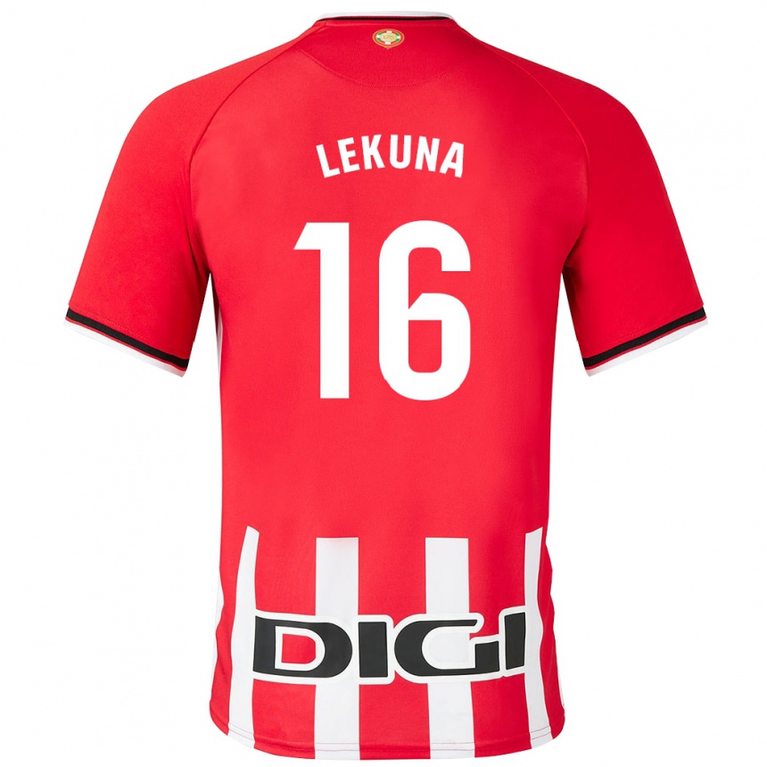 Niño Fútbol Camiseta Adrián Lekuna #16 Rojo 1ª Equipación 2023/24 Perú