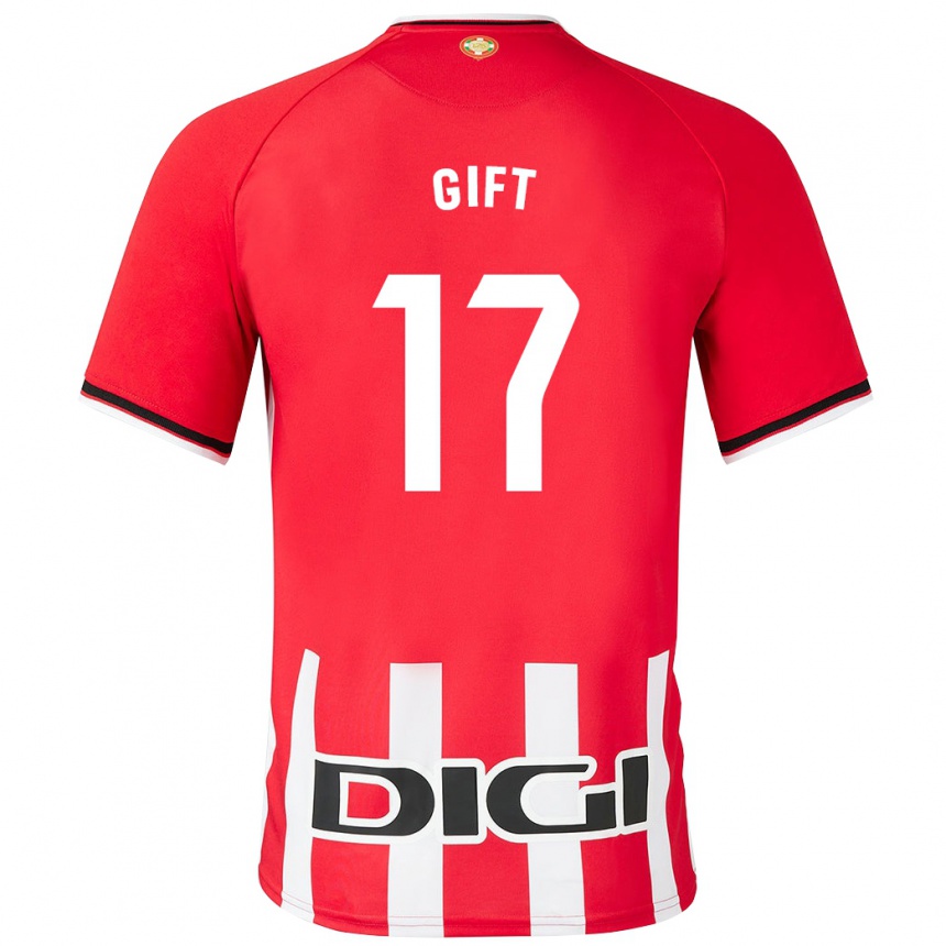 Niño Fútbol Camiseta Elijah Gift #17 Rojo 1ª Equipación 2023/24 Perú