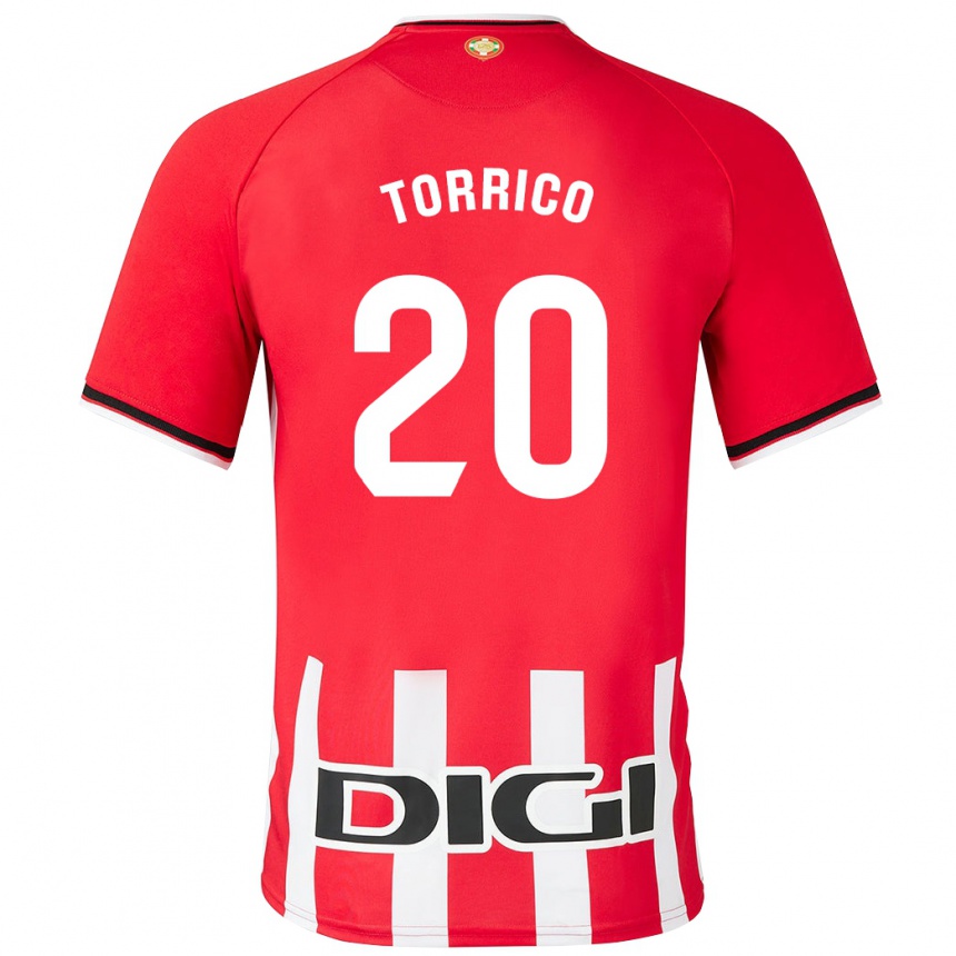 Niño Fútbol Camiseta Aitor Torrico #20 Rojo 1ª Equipación 2023/24 Perú