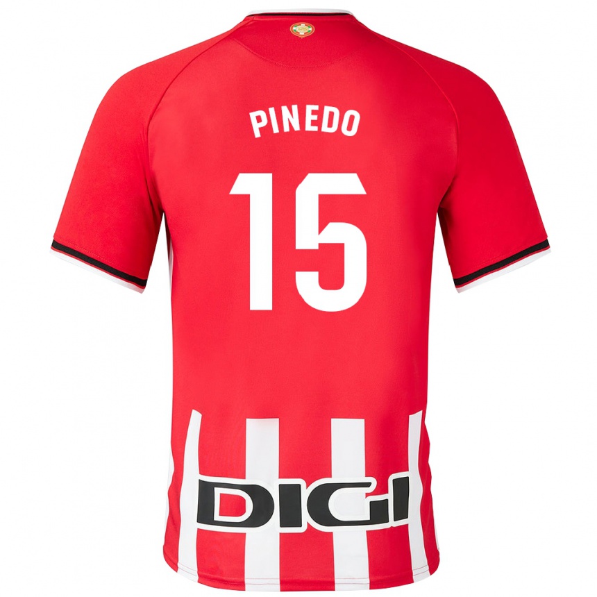 Niño Fútbol Camiseta Clara Pinedo Castresana #15 Rojo 1ª Equipación 2023/24 Perú