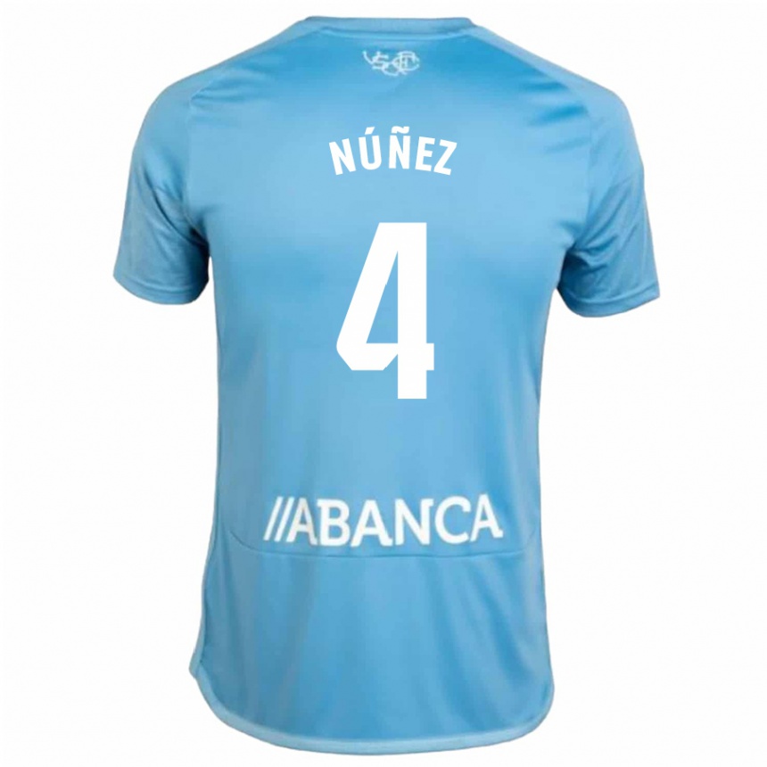 Niño Fútbol Camiseta Unai Núñez #4 Azul 1ª Equipación 2023/24 Perú