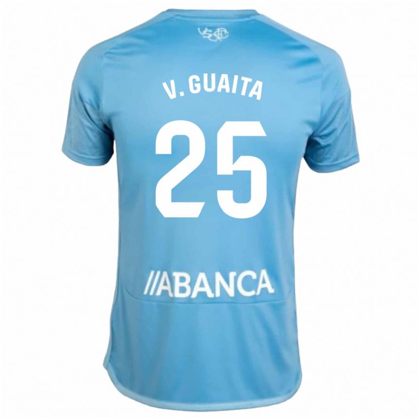 Niño Fútbol Camiseta Vicente Guaita #25 Azul 1ª Equipación 2023/24 Perú