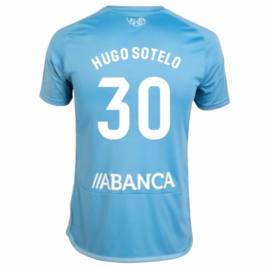 Niño Fútbol Camiseta Hugo Sotelo #30 Azul 1ª Equipación 2023/24 Perú