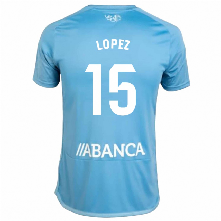 Niño Fútbol Camiseta Fer López #15 Azul 1ª Equipación 2023/24 Perú