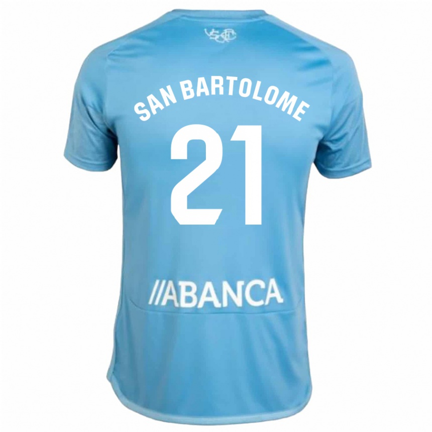 Niño Fútbol Camiseta Víctor San Bartolomé #21 Azul 1ª Equipación 2023/24 Perú