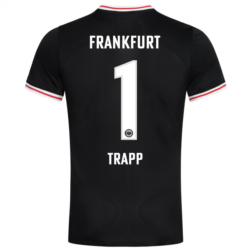 Niño Fútbol Camiseta Kevin Trapp #1 Negro 2ª Equipación 2023/24 Perú