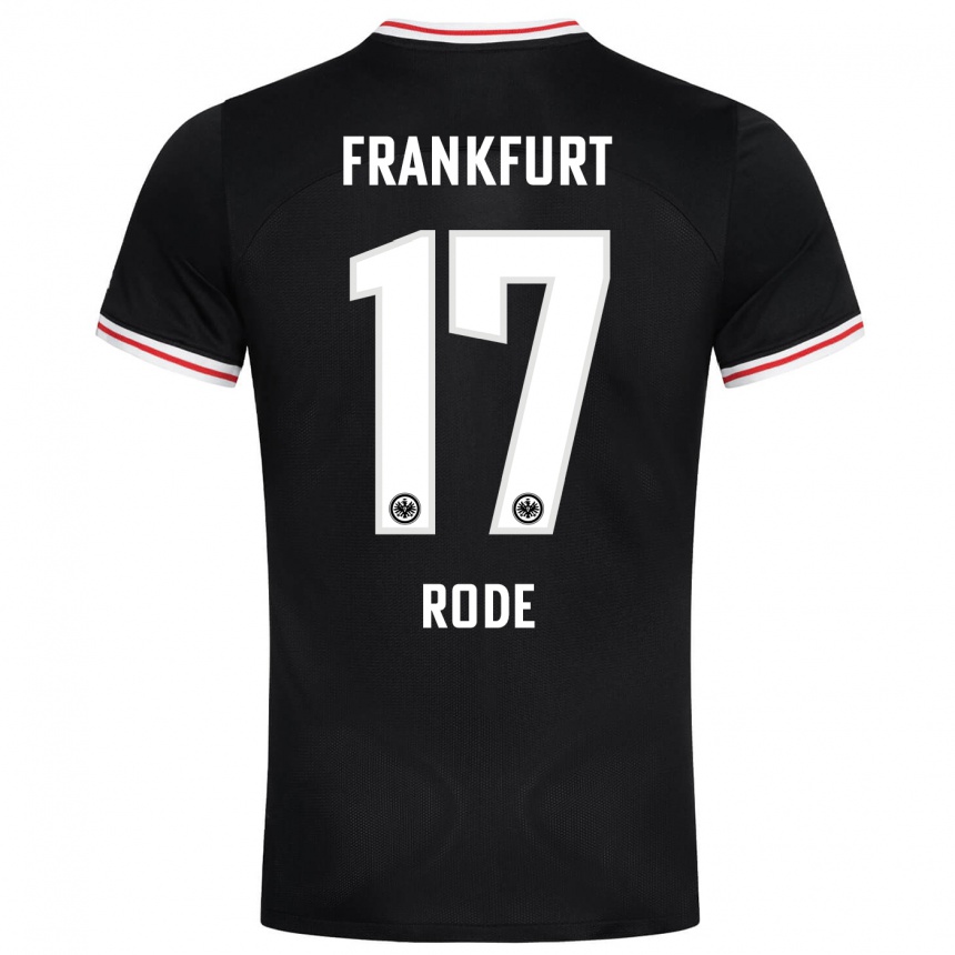 Niño Fútbol Camiseta Sebastian Rode #17 Negro 2ª Equipación 2023/24 Perú