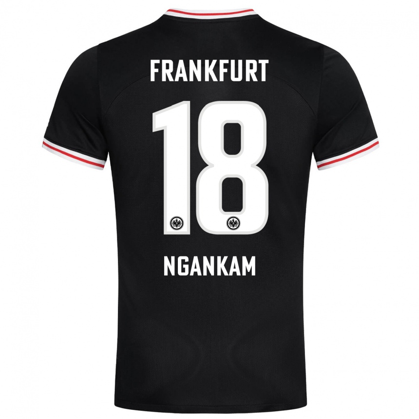 Niño Fútbol Camiseta Jessic Ngankam #18 Negro 2ª Equipación 2023/24 Perú