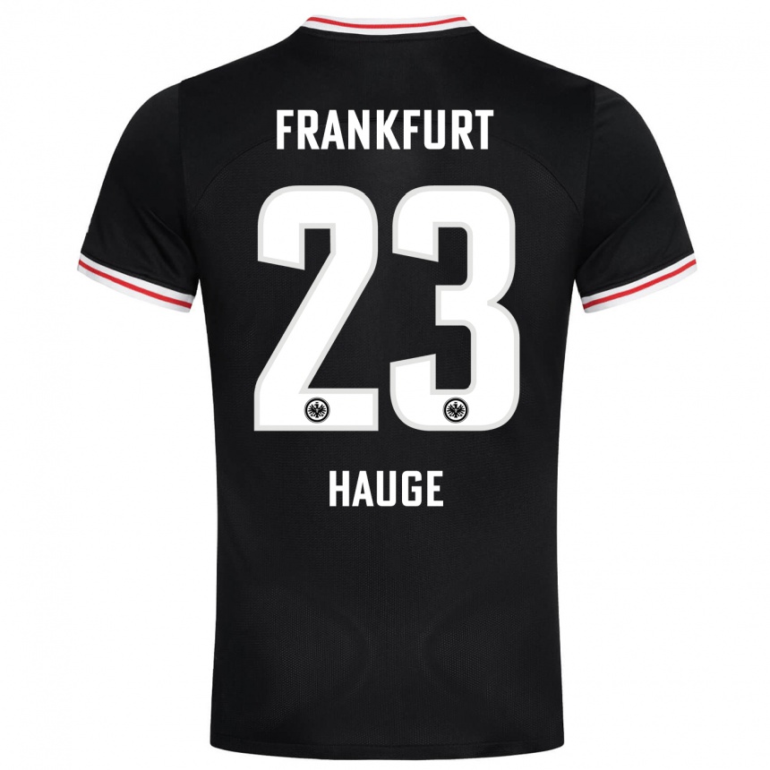 Niño Fútbol Camiseta Jens Petter Hauge #23 Negro 2ª Equipación 2023/24 Perú