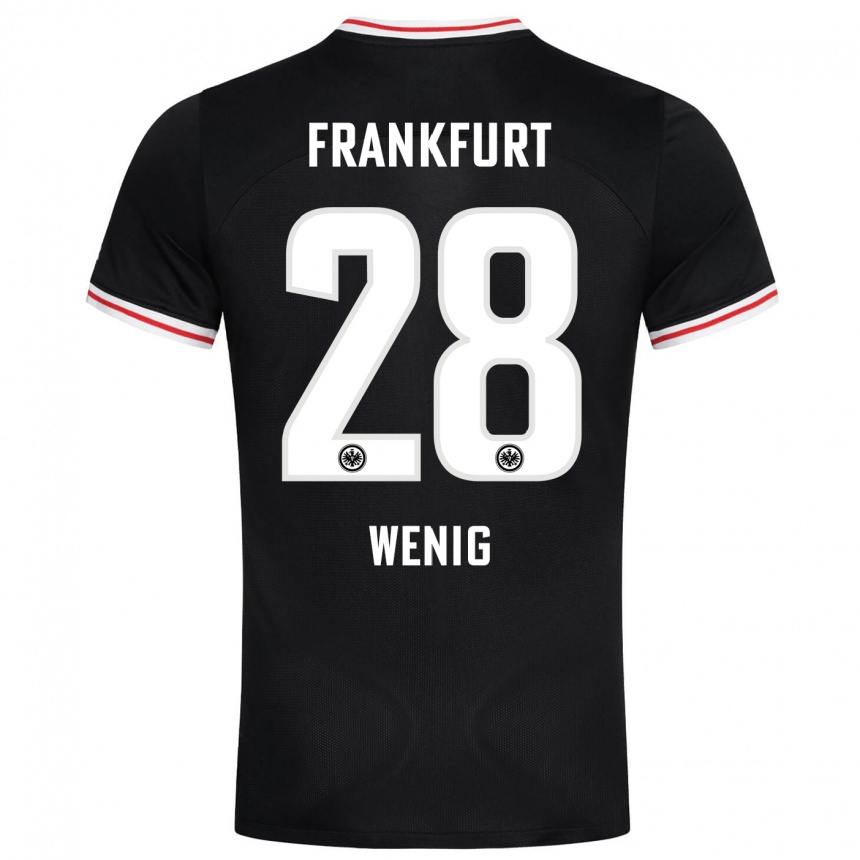 Niño Fútbol Camiseta Marcel Wenig #28 Negro 2ª Equipación 2023/24 Perú