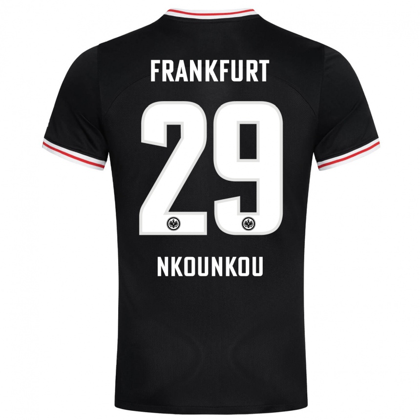 Niño Fútbol Camiseta Niels Nkounkou #29 Negro 2ª Equipación 2023/24 Perú