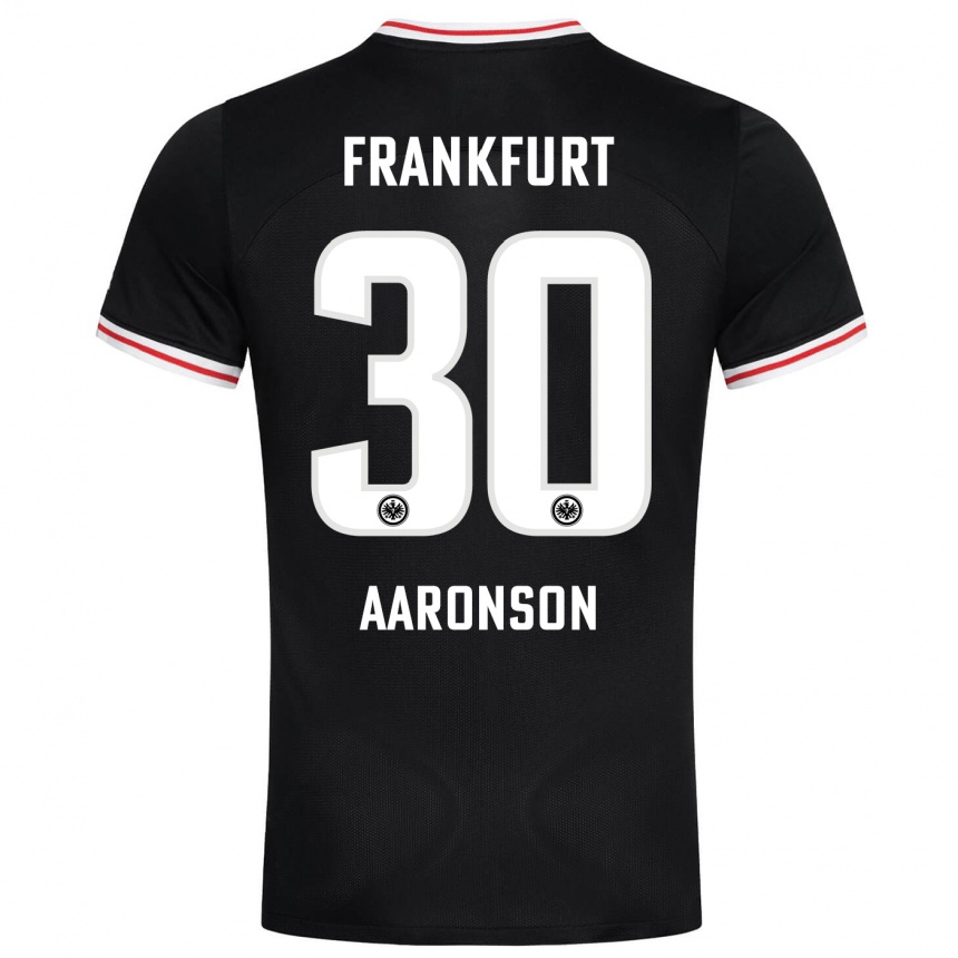 Niño Fútbol Camiseta Paxten Aaronson #30 Negro 2ª Equipación 2023/24 Perú